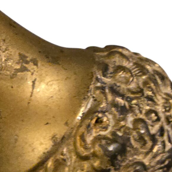 Vintage Ornate Floral Salt Pepper Shakers Gold Tone WB Mfg 108 - Picture 12 of 16